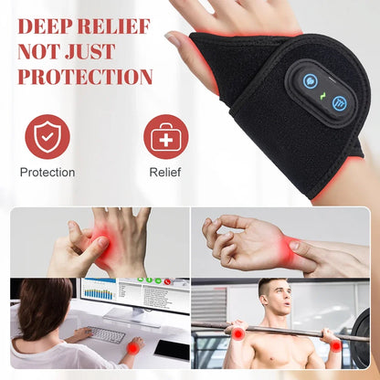 Red Light Therapy Wrist Strap Wireless Rechargeable Relieves Pain Tenosynovitis 660nm For Office Worker 850nm Wrist Belt Ankle
