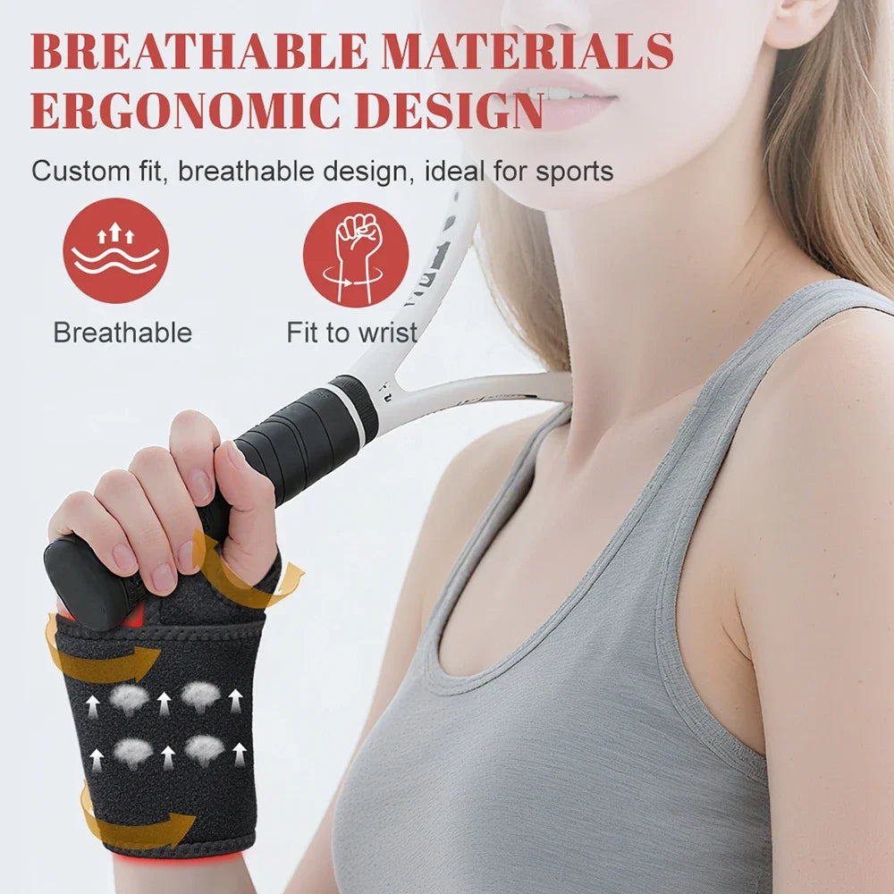 Red Light Therapy Wrist Strap Wireless Rechargeable Relieves Pain Tenosynovitis 660nm For Office Worker 850nm Wrist Belt Ankle