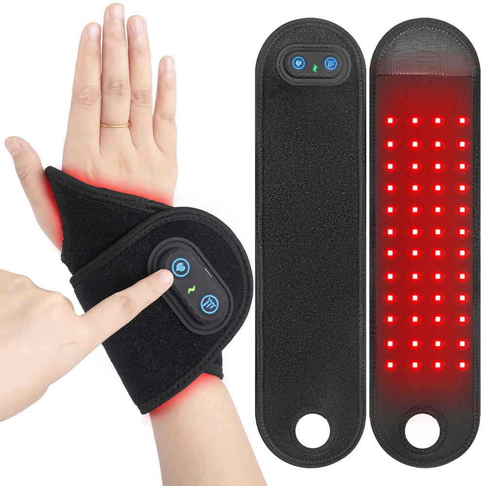 Red Light Therapy Wrist Strap Wireless Rechargeable Relieves Pain Tenosynovitis 660nm For Office Worker 850nm Wrist Belt Ankle