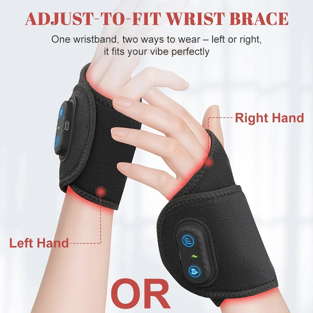 Red Light Therapy Wrist Strap Wireless Rechargeable Relieves Pain Tenosynovitis 660nm For Office Worker 850nm Wrist Belt Ankle